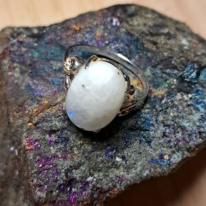 Rainbow Moonstone in .925 Sterling